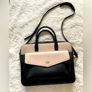 Kate Spade Black & Cream Laptop Bag